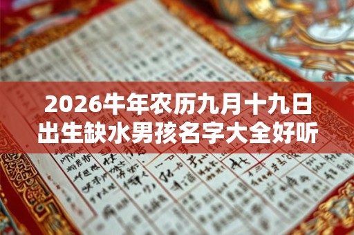 2026牛年农历九月十九日出生缺水男孩名字大全好听