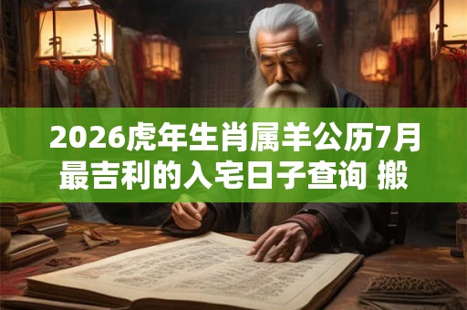 2026虎年生肖属羊公历7月最吉利的入宅日子查询 搬家好时机 2026虎年生肖属羊公历7月最吉利的入宅日子查询 搬家好时机