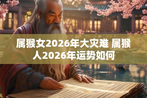属猴女2026年大灾难 属猴人2026年运势如何