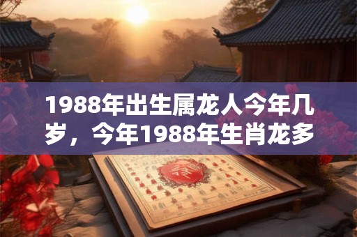 1988年出生属龙人今年几岁，今年1988年生肖龙多大