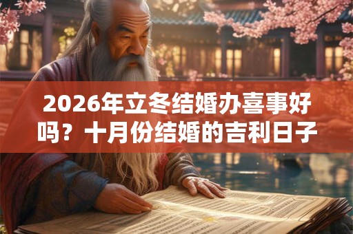 2026年立冬结婚办喜事好吗?十月份结婚的吉利日子 2026年立冬结婚办喜事好吗?十月份结婚的吉利日子