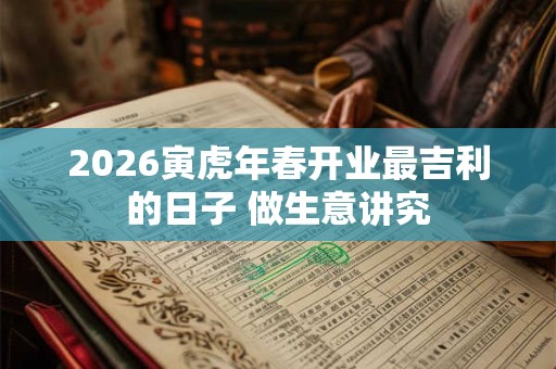 2026寅虎年春开业最吉利的日子 做生意讲究
