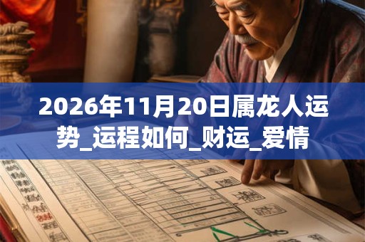 2026年11月20日属龙人运势_运程如何_财运_爱情