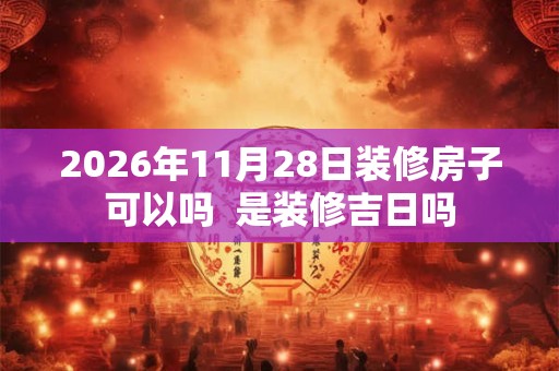 2026年11月28日装修房子可以吗  是装修吉日吗