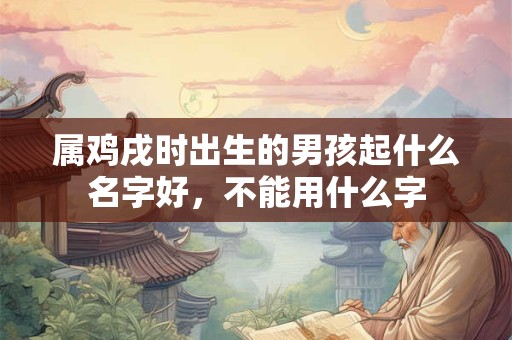 属鸡戌时出生的男孩起什么名字好，不能用什么字