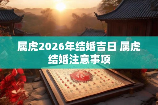 属虎2026年结婚吉日 属虎结婚注意事项