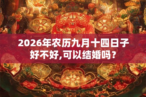 2026年农历九月十四日子好不好,可以结婚吗？