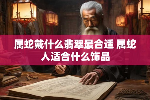 属蛇戴什么翡翠最合适 属蛇人适合什么饰品