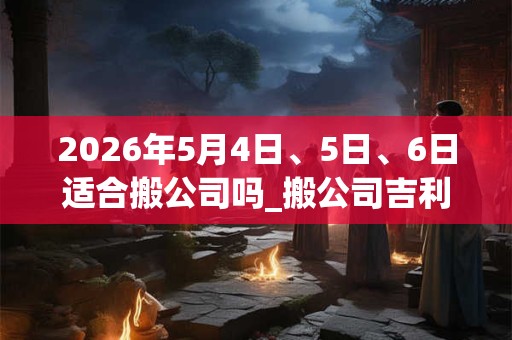 2026年5月4日、5日、6日适合搬公司吗_搬公司吉利吗