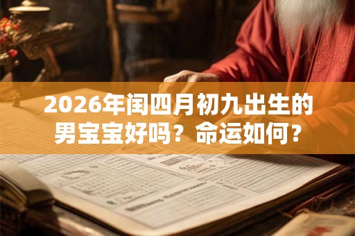 2026年闰四月初九出生的男宝宝好吗？命运如何？