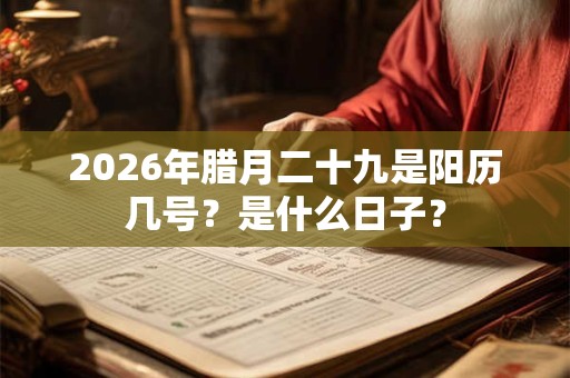 2026年腊月二十九是阳历几号？是什么日子？