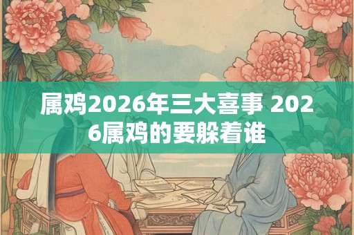 属鸡2026年三大喜事 2026属鸡的要躲着谁