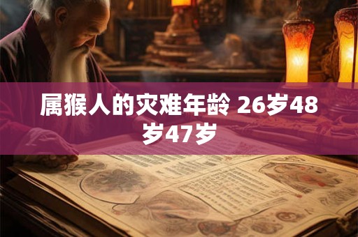 属猴人的灾难年龄 26岁48岁47岁