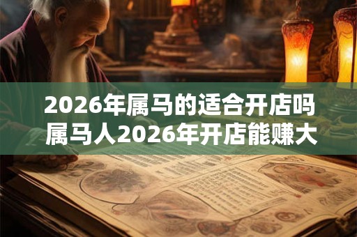 2026年属马的适合开店吗 属马人2026年开店能赚大钱吗