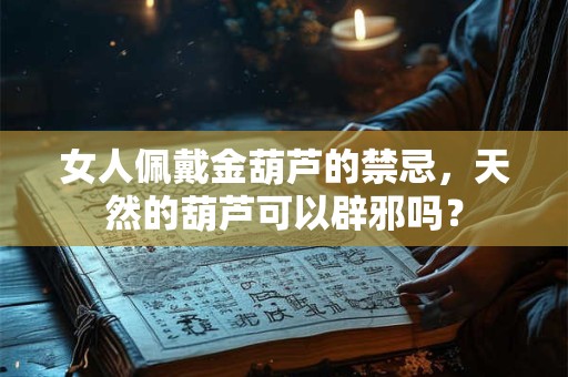 女人佩戴金葫芦的禁忌，天然的葫芦可以辟邪吗？