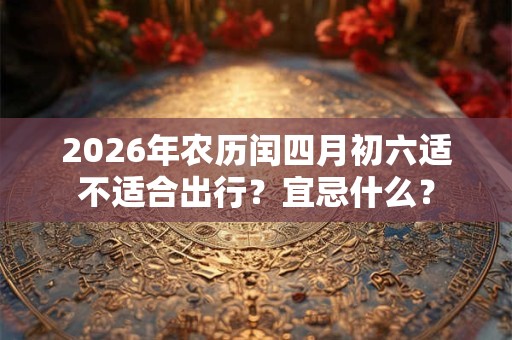 2026年农历闰四月初六适不适合出行?宜忌什么? 2026年农历闰四月初六适不适合出行?宜忌什么?