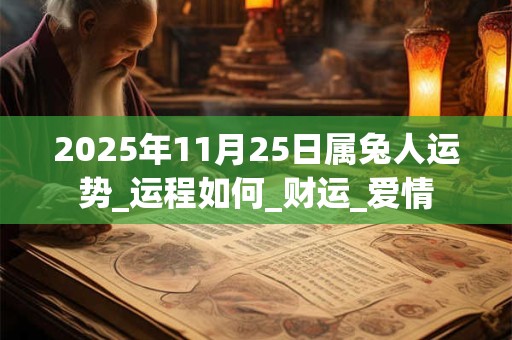 2025年11月25日属兔人运势_运程如何_财运_爱情
