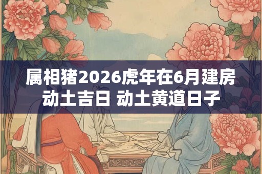 属相猪2026虎年在6月建房动土吉日 动土黄道日子