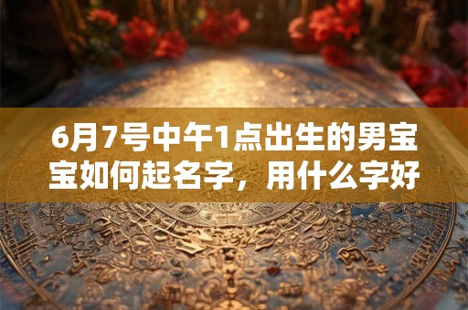 6月7号中午1点出生的男宝宝如何起名字，用什么字好