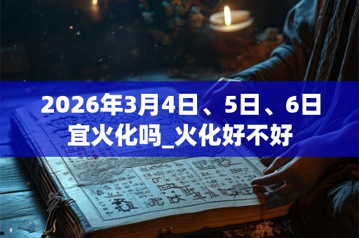 2026年3月4日、5日、6日宜火化吗_火化好不好 2026年3月4日、5日、6日宜火化吗_火化好不好
