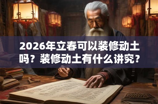 2026年立春可以装修动土吗？装修动土有什么讲究？