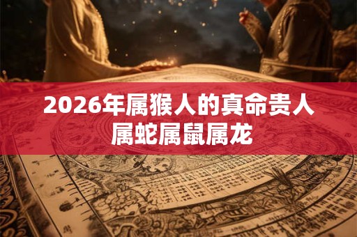 2026年属猴人的真命贵人 属蛇属鼠属龙