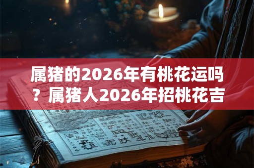 属猪的2026年有桃花运吗？属猪人2026年招桃花吉祥物