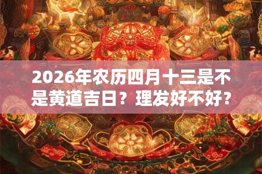 2026年农历四月十三是不是黄道吉日？理发好不好？