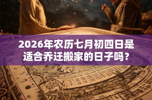 2026年农历七月初四日是适合乔迁搬家的日子吗？