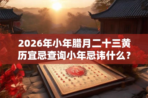 2026年小年腊月二十三黄历宜忌查询小年忌讳什么？