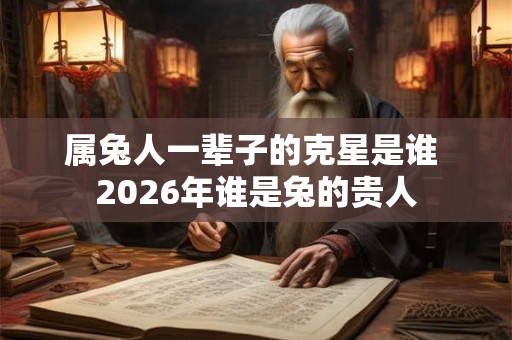 属兔人一辈子的克星是谁 2026年谁是兔的贵人