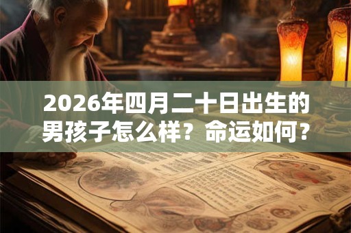 2026年四月二十日出生的男孩子怎么样？命运如何？