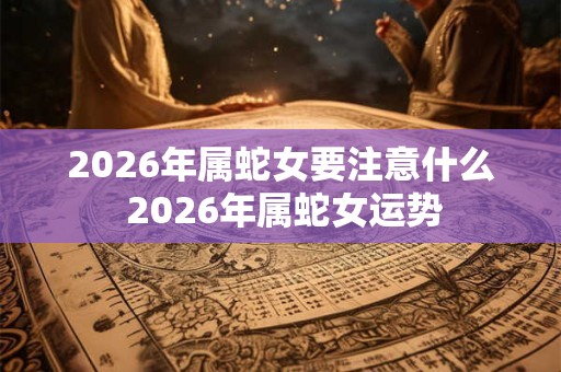 2026年属蛇女要注意什么 2026年属蛇女运势