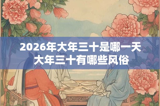2026年大年三十是哪一天 大年三十有哪些风俗