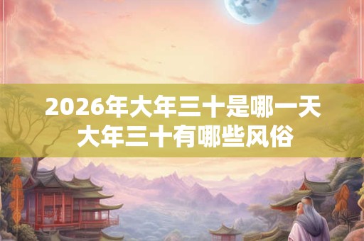 2026年大年三十是哪一天 大年三十有哪些风俗