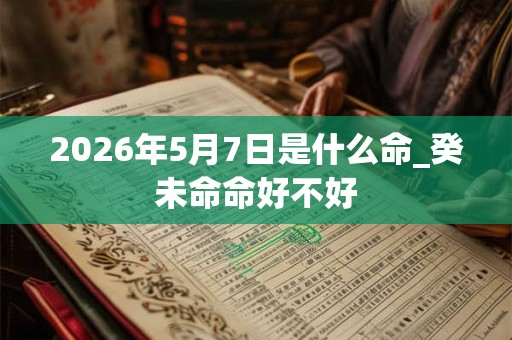 2026年5月7日是什么命_癸未命命好不好