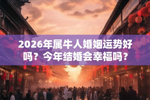 2026年属牛人婚姻运势好吗？今年结婚会幸福吗？