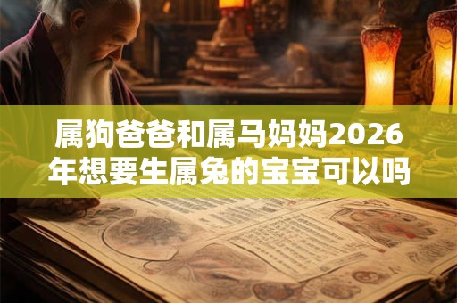 属狗爸爸和属马妈妈2026年想要生属兔的宝宝可以吗? 属狗爸爸和属马妈妈2026年想要生属兔的宝宝可以吗?