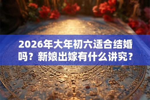 2026年大年初六适合结婚吗？新娘出嫁有什么讲究？
