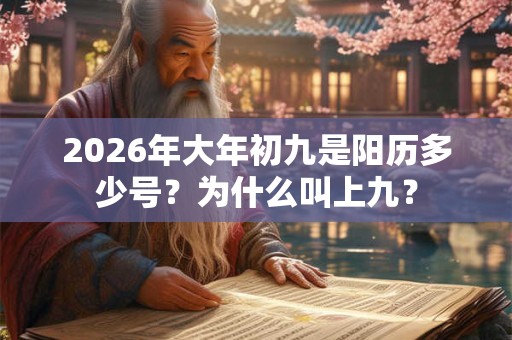 2026年大年初九是阳历多少号？为什么叫上九？