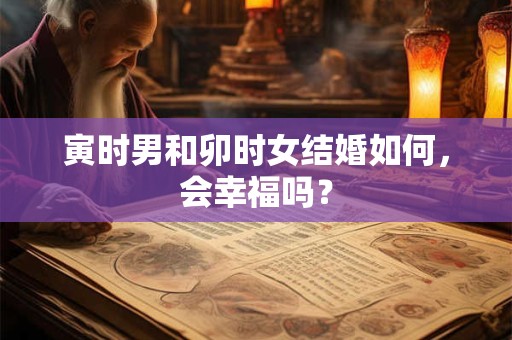 寅时男和卯时女结婚如何，会幸福吗？