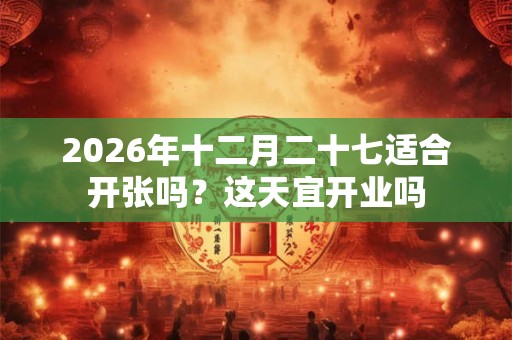 2026年十二月二十七适合开张吗？这天宜开业吗