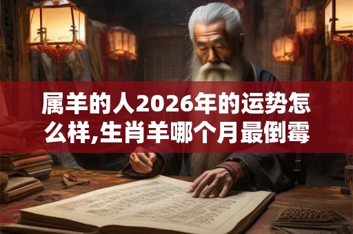 属羊的人2026年的运势怎么样,生肖羊哪个月最倒霉? 属羊的人2026年的运势怎么样,生肖羊哪个月最倒霉?