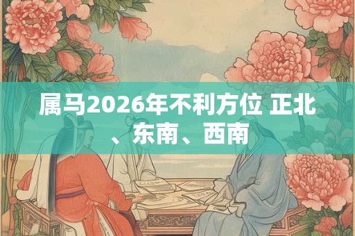 属马2026年不利方位 正北、东南、西南