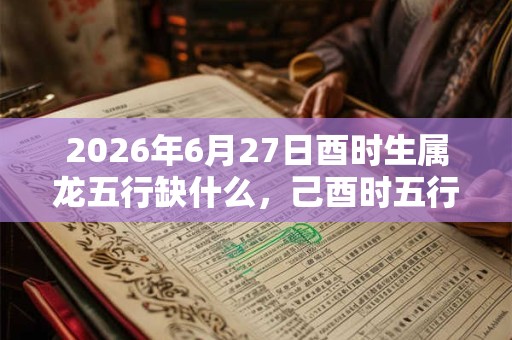 2026年6月27日酉时生属龙五行缺什么，己酉时五行缺什么
