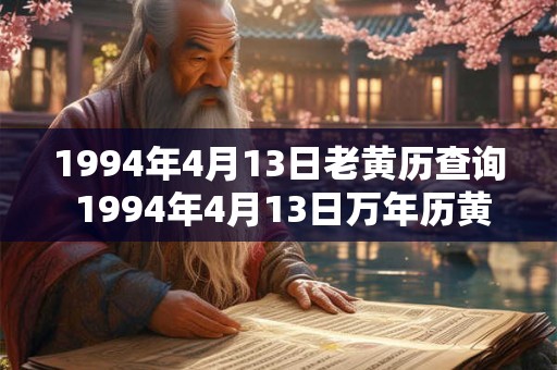 1994年4月13日老黄历查询 1994年4月13日万年历黄道吉日