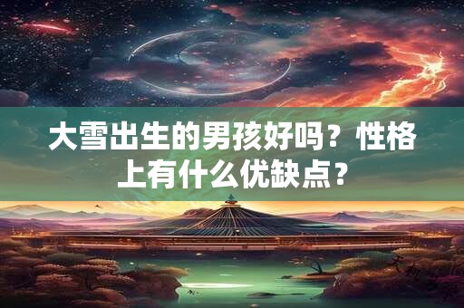 大雪出生的男孩好吗？性格上有什么优缺点？