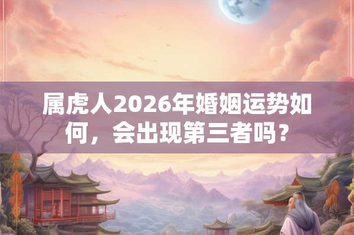属虎人2026年婚姻运势如何，会出现第三者吗？