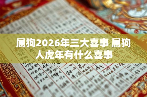 属狗2026年三大喜事 属狗人虎年有什么喜事 属狗2026年三大喜事 属狗人虎年有什么喜事