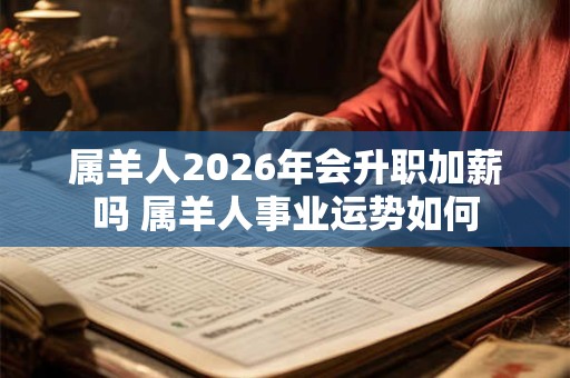 属羊人2026年会升职加薪吗 属羊人事业运势如何